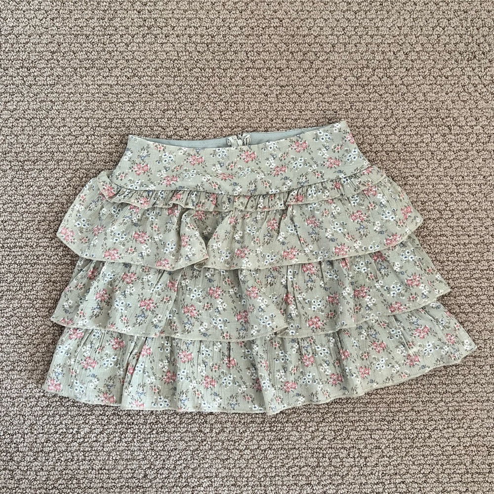 Altar'd State Floral Ruffle Mini Skirt - Picture 5 of 6
